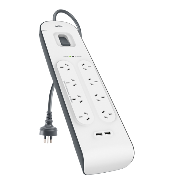 Belkin 8-Way Surge Protector with Dual USB Port