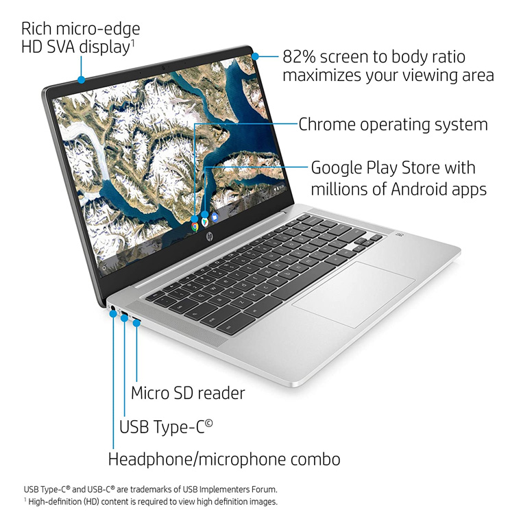 HP Chromebook Intel Celeron N4000